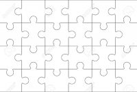 Jigsaw Puzzle Blank Template X Elements Twenty Four Puzzle throughout Blank Jigsaw Piece Template