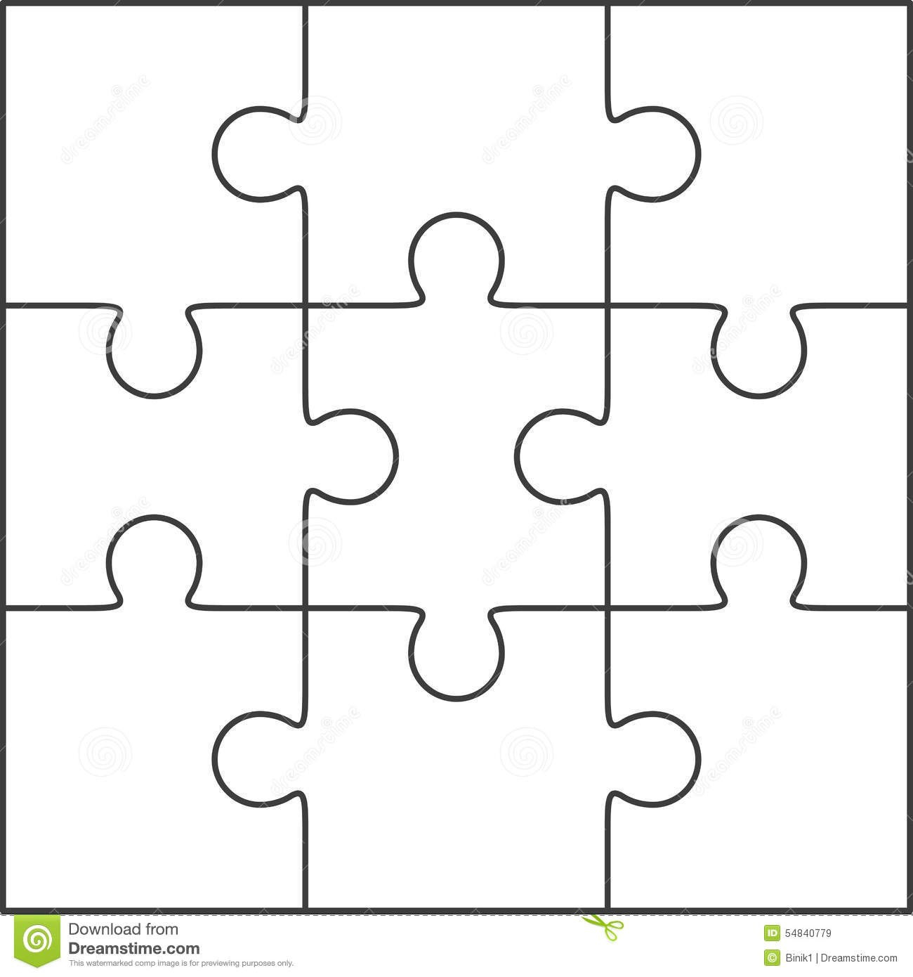 Jigsaw Puzzle Blank Template X Stock Illustration  Illustration with regard to Blank Jigsaw Piece Template
