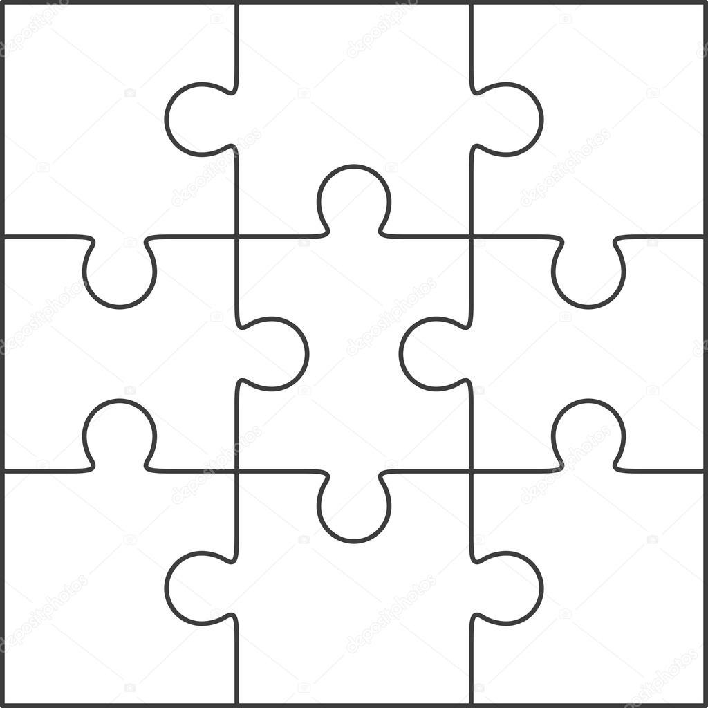 Jigsaw Puzzle Leere Vorlage  X  — Stockvektor © Binik for Blank Jigsaw Piece Template