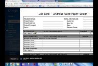 Job Card Template for Sample Job Cards Templates
