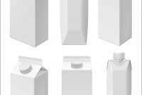 Juice And Milk Blank Packaging Template Royalty Free Vector inside Blank Packaging Templates