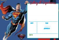 Justice League Birthday Invitation Template  Invitation Templates throughout Superman Birthday Card Template