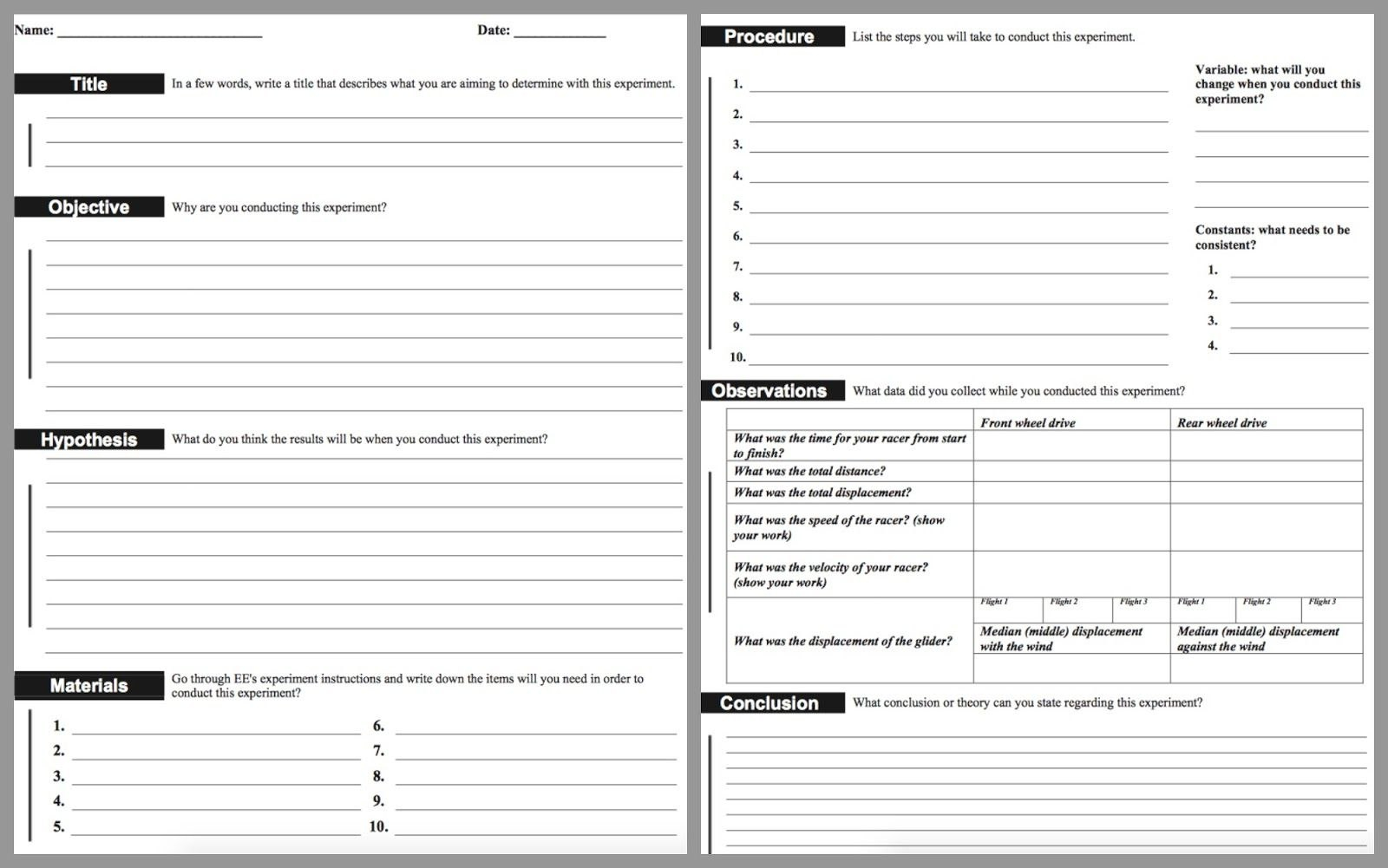 Lab Report Template Middle School  Google Search For Students Who throughout Lab Report Template Middle School