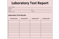 Laboratory Test Report Template pertaining to Test Result Report Template