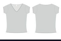 Ladies Vneck Tshirt Template Royalty Free Vector Image regarding Blank V Neck T Shirt Template