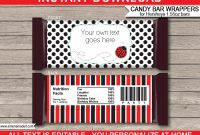 Ladybug Hershey Candy Bar Wrappers  Personalized Candy Bars intended for Hershey Labels Template