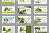 Landscape Design Studio Business Card Template Stock Vector inside Gardening Business Cards Templates