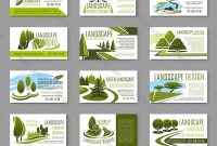 Landscape Design Studio Business Card Template Vector Image throughout Landscaping Business Card Template