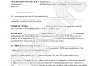 Landscaping Contract Template  Lawn Maintenance Contract in Contract For Service Agreement Template