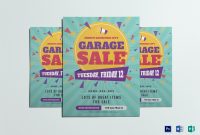 Large Garage Sale Flyer Design Template In Psd Word Publisher for