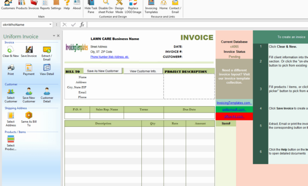 Lawn Care Invoice Template Word Downloads – Wfacca pertaining to Lawn Care Invoice Template Word