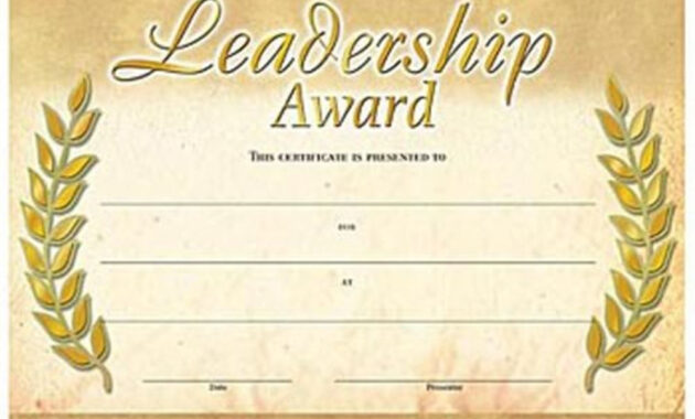 Leadership Award Gold Foilstamped Certificates  Positive Promotions pertaining to Leadership Award Certificate Template