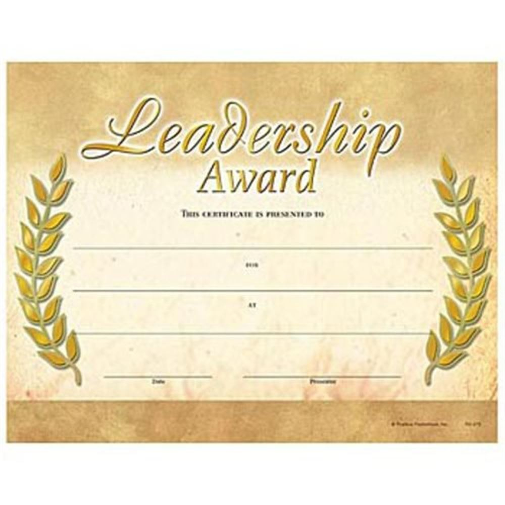 Leadership Award Gold Foilstamped Certificates  Positive Promotions pertaining to Leadership Award Certificate Template