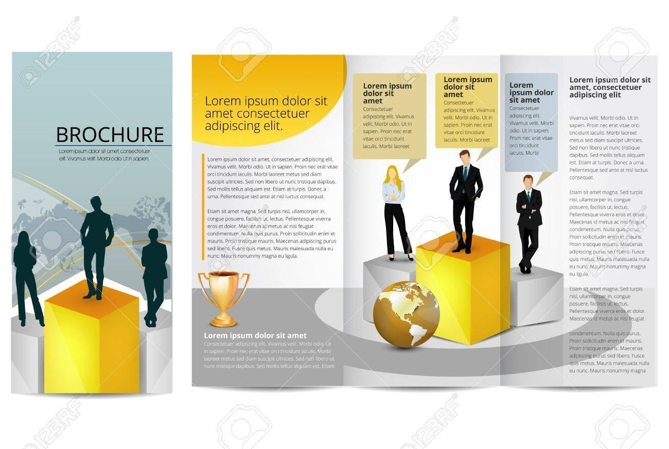 Leadership Training Progress Brochure Template Royalty Free Cliparts intended for Training Brochure Template