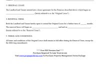 Lease Renewal Form Pdf  Property Management Forms In   Being A intended for Renewal Of Tenancy Agreement Template