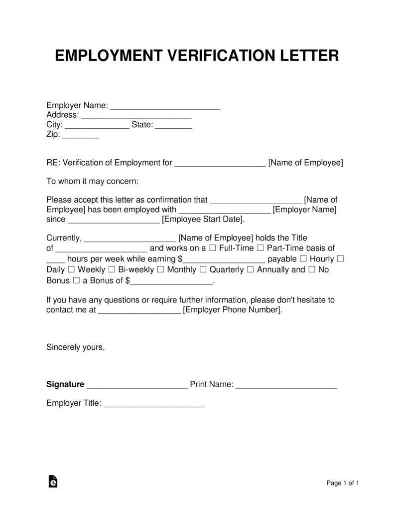 Letter Confirming Employment Free  Template In   Employment with Employment Verification Letter Template Word