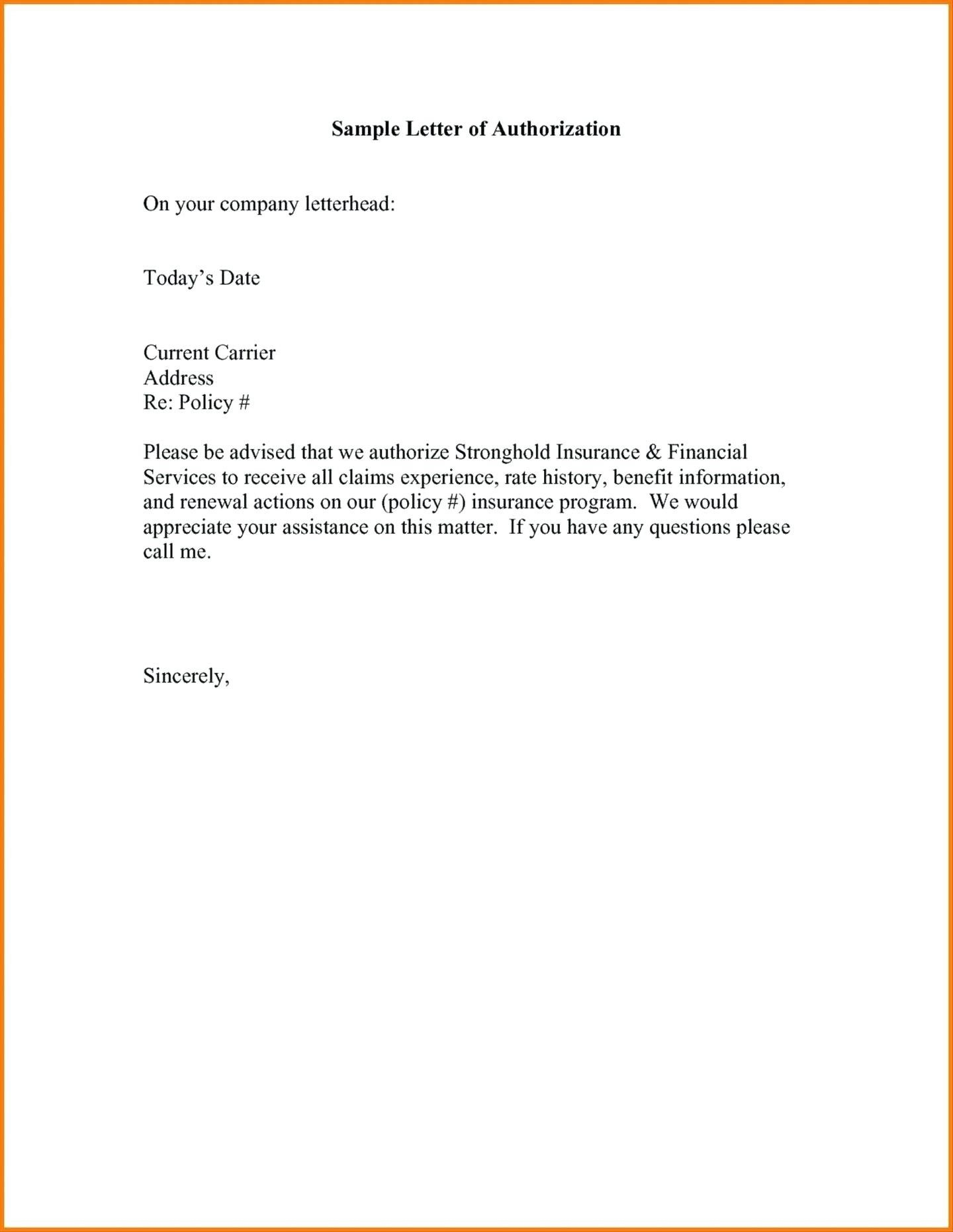 Letter Of Authorization Templates  Sansurabionetassociats inside Certificate Of Authorization Template