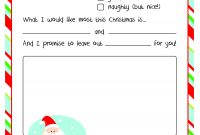 Letter To Santa – Free Printable with regard to Letter From Santa Template Word