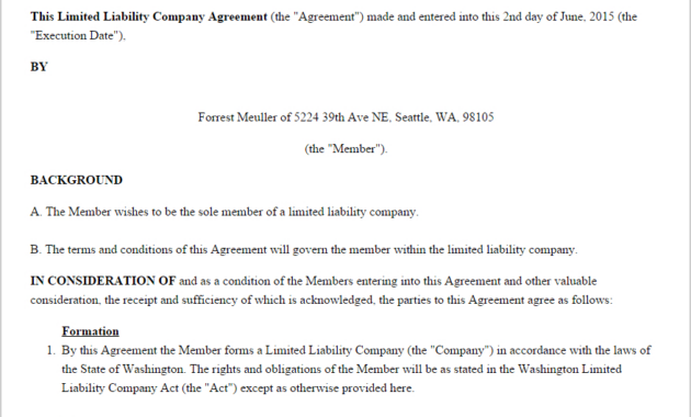 Llc Operating Agreement Template Us  Lawdepot inside Corporation Operating Agreement Template