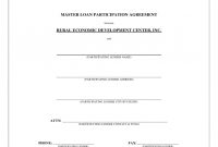 Loan Participation Agreement Form   Free Templates In Pdf Word with regard to Program Participation Agreement Template