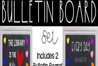 Love My Library” Bulletin Board Templates  Clipart Classroom Decor with Bulletin Board Template Word