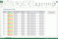 Maintenance Plan Template Checklist Log Ms Wordexcel throughout Computer Maintenance Report Template