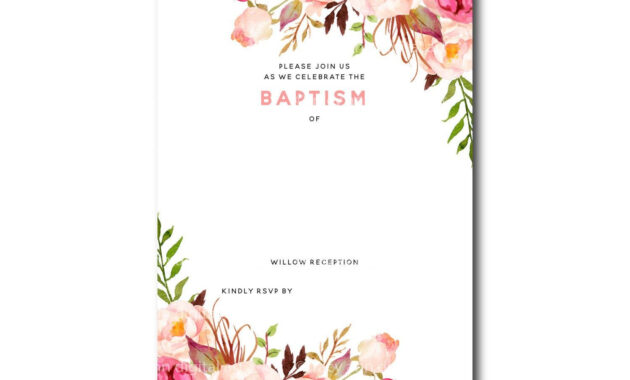 Make An Blank Baptism Invitation Template Templatesblank with Blank Christening Invitation Templates