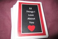 Make It Work Sam  Reasons I Love You regarding 52 Things I Love About You Cards Template
