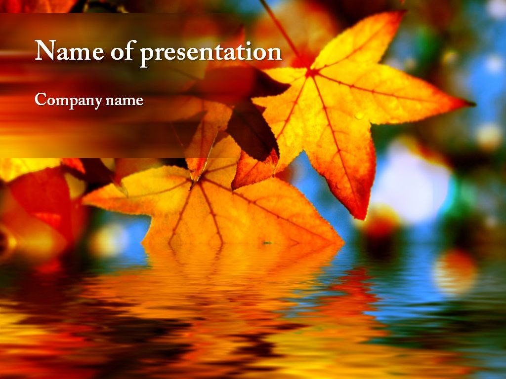 Maple Leaf Powerpoint Template  Powerpoint Templates  Powerpoint throughout Free Fall Powerpoint Templates