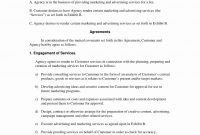 Marketing Agency Agreement Template Unique Marketing Agreement regarding Free Advertising Agency Agreement Template