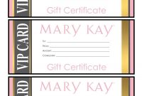Mary Kay Gift Certificates  Please Email For The Full Pdf Printable within Mary Kay Gift Certificate Template