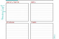 Meal Plan And Grocery List Printable Planning Template Top regarding Menu Planner With Grocery List Template