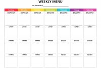 Meal Plan Template Word Weekly Menu Planner Fresh Of ~ Tinypetition with Meal Plan Template Word
