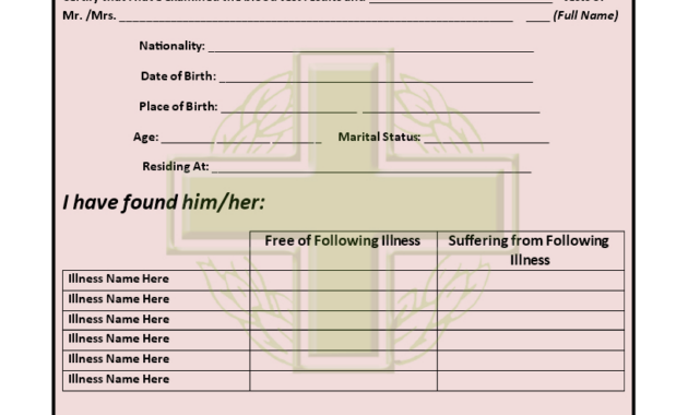 Medical Certificate Templates For Leave  Pdf Doc  Free regarding Medical Report Template Doc