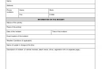 Medical Incident Report Form Template regarding Office Incident Report Template