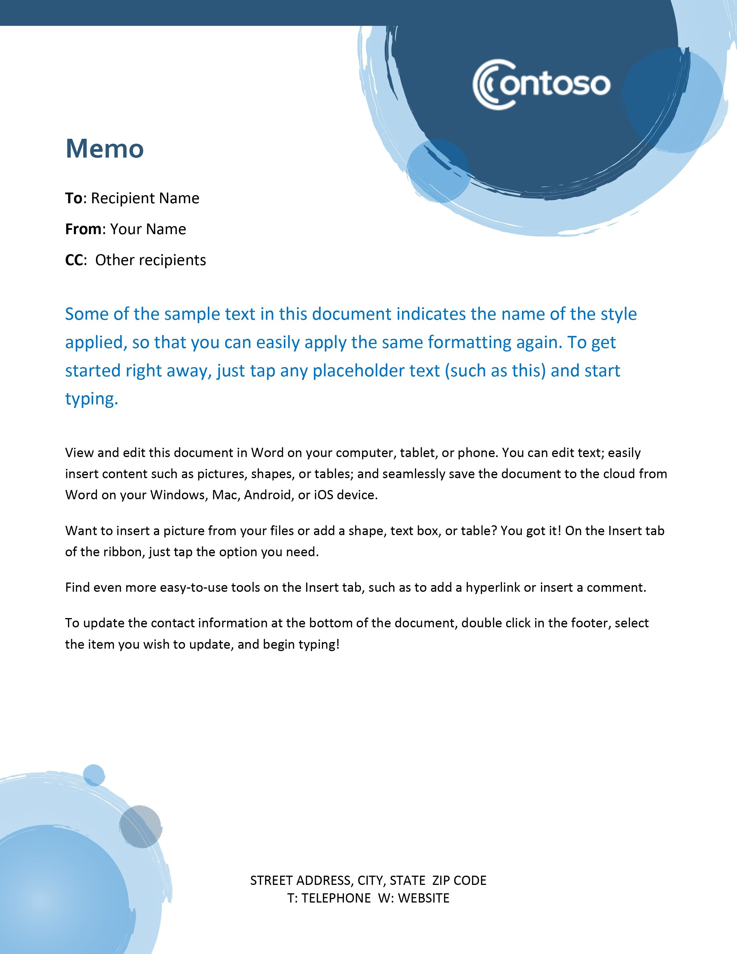 Memos  Office for Memo Template Word 2013