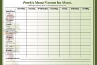 Menu Planning Template Word Plan Exceptional Templates Dinner within Meal Plan Template Word