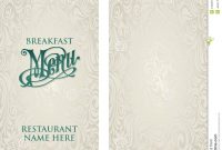 Menu Template Stock Vector Illustration Of Elegant Creative intended for Breakfast Menu Template Word