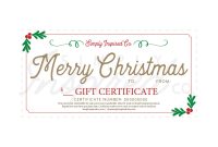 Merry Christmas Gift Certificate Gift Christmas Gift  Etsy in Merry Christmas Gift Certificate Templates