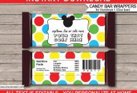 Mickey Mouse Hershey Candy Bar Wrappers  Personalized Candy Bars with regard to Candy Bar Label Template