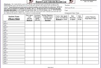 Middle School Report Card Template Ideas Excel Homeschool New inside Homeschool Report Card Template Middle School