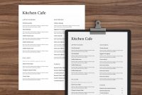 Minimal Word Menu Restaurant Menu Template Restaurant Menu Menu intended for Google Docs Menu Template