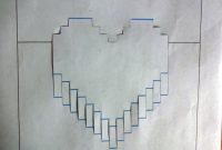 Minute Pop Up Pixelelated Heart Card  Steps regarding Pixel Heart Pop Up Card Template