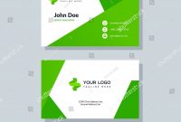 Modern Green Business Card Template Flat Stockvektorgrafik intended for Plain Business Card Template