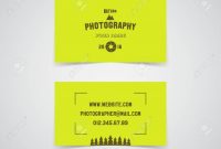 Modern Light Business Card Template For Nature Photography Studio with Photographer Id Card Template