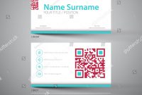 Modern Simple Light Business Card Template Stock Vector Royalty intended for Qr Code Business Card Template