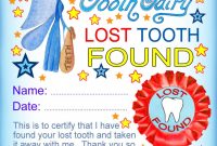 Modern Tooth Fairy Certificates  Rooftop Post Printables within Free Tooth Fairy Certificate Template