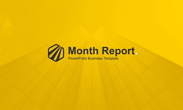 Month Report Powerpoint Template for Monthly Report Template Ppt