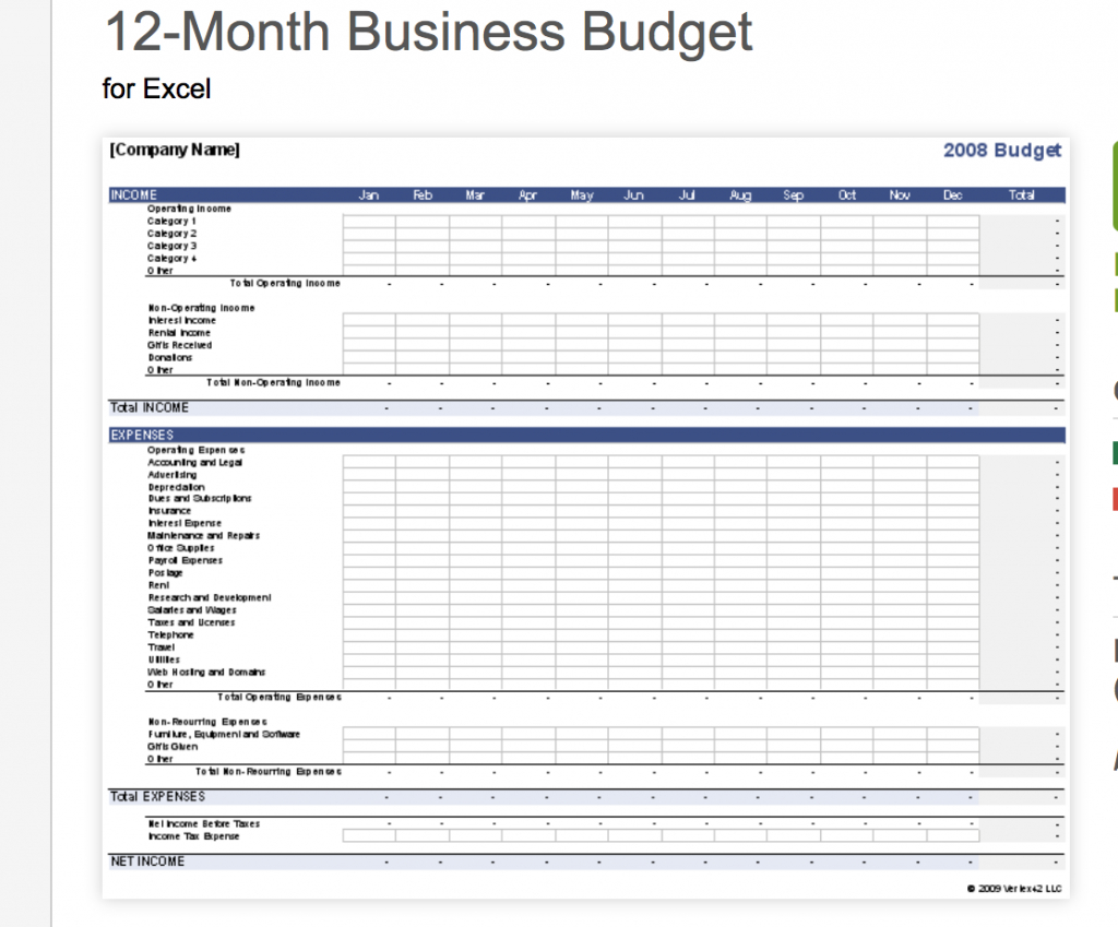 Monthly Business Expensesdsheet Template Excel Budget Free Small intended for Small Business Budget Template Excel Free