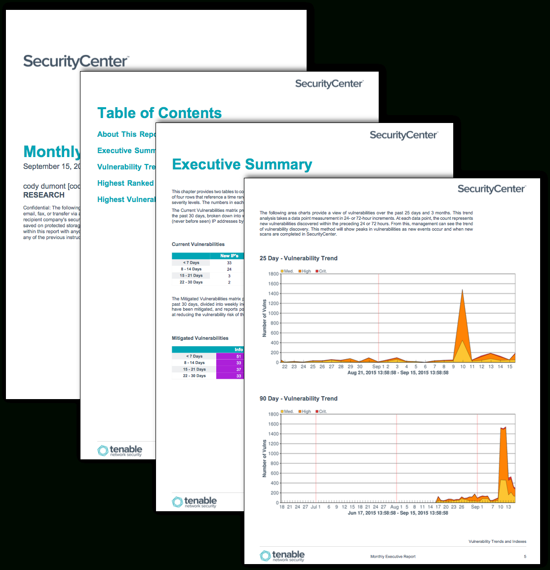 Monthly Executive Report  Sc Report Template  Tenable® regarding Monthly Board Report Template